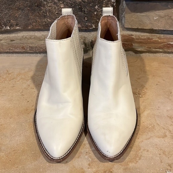 Madewell Bonham White Leather Bootie - Picture 2 of 10